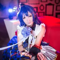 在飛比找Yahoo!奇摩拍賣優惠-【熱賣下殺】LoveLive女仆覺醒cosplay園田海未