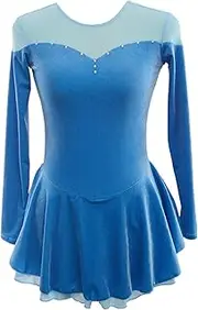 [Zagitova] Ice Figure Skating Dress for Girls Patchwork Open Back Women Breathable Elegant Competition Dance Outfits