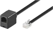 Goobay 68264 Modular Extension Cable Flat 6 m / RJ12 Male to RJ12 Socket/Tele...