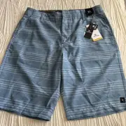 Rip Curl Shorts Mens 31 Blue Boardwalk Surfers Hybrid Striped Walk Surf NWT