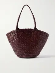 [Dragon Diffusion] Dragon Diffusion - Egola Woven Leather Tote - Dark brown - One size One size Brown