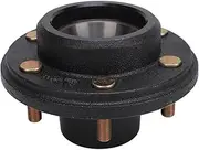 Trailer Axle Kit, with 6 On 5.5in Bolt Idler 6000lbs Universal Heavy Duty Trailer Brake Hub Drum Assembly Capacity 2in Round BT8 Spindle Compatible with Cargo Boat Trailer