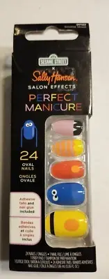 Sesame Street Big Bird Elmo Cookie Monster Press On Nails Sally Hansen 24 Pieces