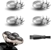 4 Pack Shaver Replacement Blades Compatible with Sku*l Shaver Pitbull Gold PRO & Silver - Pitbull Shaver Replacement Blade, Enhanced Pitbull Shaver Replacement Heads for Superior Shaving