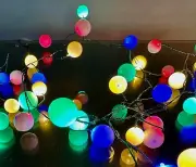 100-Light MULTI LED BEAD CLUSTER SET Gumball Color Changing Indoor NEW AD1801M