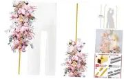Metal Arch Backdrop Stand 7.2FT Gold Wedding Balloon Arched Backdrop Stand