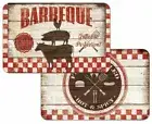 Barbeque Grilled Summer BBQ Decosoft Reversible Plastic Placemats Set of 4