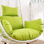HCZION Egg Chair Cushion Replacement Cover,Hanging Basket Replacement Cushion Cover,Washable Thick Indoor Outdoor Terrace Garden,No Filler-Green