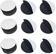 CuiCanfla 30 Pairs Two Sided Sticky Back Fastener, Upgraded Hook and Loop Tape, Diameter 5CM Double Sided Adhesive Tape for Carpets, Clothes, Sofa Cushions, Picture Hangers, Office and Home use