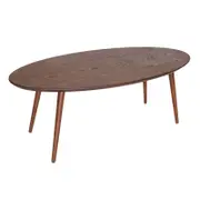 SK Designer Living | Stockholm Oval Wood Coffee Table | Walnut