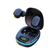 G9S TWS Bluetooth 5.1 Earphone Colorful Breathing Light Digital Display Headset In Ear Wireless Headphones - Black