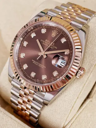 【現貨】 ROLEX 勞力士 126331G 巧克力面 21年 珠帶 Datejust 41mm 126333 玫瑰金