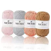 4 Skeins Soft Baby Yarn 100% Cotton Yarn for Crochet Knitting 4 Ply Color 10