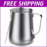 66oz Stainless Steel Milk Frothing Pitcher with Latte Art Pen for Coffee Lovers