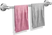 Self Adhesive Towel Rail Stainless Steel Single Towel Rack Rod Hanger,Stainless Steel Towel Rail,Wall Mounted Stainless Steel Towel Bar Towel Rack for Bathroom, Kitchen (60 CM)