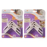 8x Dreambaby Drawer/Cabinet Baby/Childrens Safety Angle Latches/Lock White 10cm