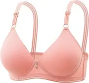 [Generic] Women's Push up Bras Women Sexy Lace Back Button Shaping Cup Adjustable Shoulder Strap Large Size Underwire Bra Maximum Support Sports Bras for Women