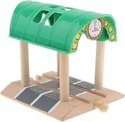 Oshhni Wooden Train Track Accessory Collection for Building, Green Station