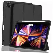 ZryXal New iPad Pro 11 Inch Case 2021(3rd Gen) with Pencil Holder, Smart Black