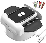 Bibykivn Automatic Card Shuffler, Electric Card Shuffler, 2000 mAh, Mixing Machine Cards for UNO Card Game, Poker, Skip BO, Phase10 for Family Parties and Travel (White-2)