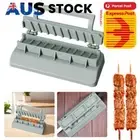 Kebab Maker Plastic Barbecue Meat Skewer Machine Easy Manual Kabob Mould (Grey)