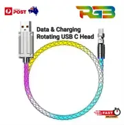 RGB Charging and Data Cable 1 Meter Light-Up LED Flowing USB-C Type C