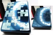 Shell Inlay Puzzle Blue Zippo 2015 MIB Rare