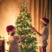 Sparkling Star Christmas Tree Topper with LED Lights by Battery with long holder