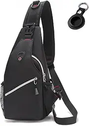 LIWEGHT Sling Bag Crossbody Backpack for Men Women Waterproof Sling Backpack for Travel Hiking Daypack Multipurpose Cross Body Chest Bag (Black)
