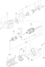 Mahle Starter Motor for Same Panther 90 4.5L 985P 01/78 - 12/84