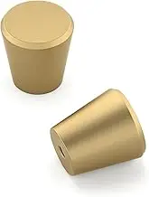 homdiy 20 Pack Brass Cabinet Knobs Gold Knobs for Dresser Drawer, Brushed Gold Knobs for Kitchen Cabinets