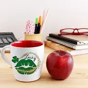 St. Patrick's Day/Lucky Clover/Accent Coffee Mug, 11oz/Ceramic Tea Mug/Unisex/Drinkware/Kitchen and Dining Ware/Irish Culture/Irishman