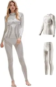 [xwxwseui] Women Skiing Underwear Seamless Leggings Ski Base Layers Insulated Snow Base Layer Suits