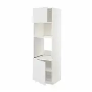 METOD hi cb f oven/micro w 2 drs/shelves, white/Stensund white, 60x60x200 cm