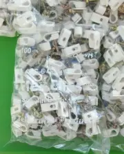 (10 BAGS) Telecrafter RG-6 Quad Flex Clips Q4WH 1/2 Inch Screw In Depth