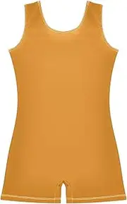 [ODAWA] Gymnastics leotards for girls fulfilled ballet dance one-piece outfit leotard for girls 2-10 years old, Fulvous, 3-4 years old, Fulvous, 3-4 år