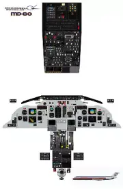 McDonnell Douglas MD-80 Cockpit Poster 24"x36"