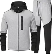 [ANOTWENER] Men's Casual 2 Piece Tracksuit Sets Full Zip Hoodie and Jogging Bottoms Tracksuit Outfits