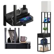 addlon Floor lamp with 2 USB, 1 Outlet and Drawer, 3 Color Temperatures LED B...