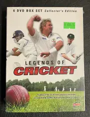 Legends of Cricket 6 DVD Region 4 Box Set ESPN Shane Warne New & Sealed