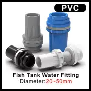 PVC Fish Tank Water Pipe Connector Aquarium Inlet Outlet Fitting Joint 20mm~50mm