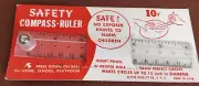 NOS Vtg Safety Compass Ruler ~ Circle drawing ~ Alpine Novelty Company