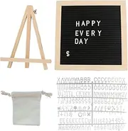 Letter Board, Wooden Felt Tabletop Chalkboard, Decorative Changeable Letter Board for Classroom Nursery Hospital Restaurant Cafe Message Display