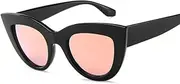 [HAOMAO] Vintage Mirror Outdoor Shades Gradient Cat Eye Sunglasses For Women Uv400 Anti-Reflective