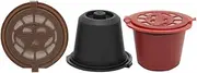 3pcs Refillable Reuse Coffee Capsule for Nespresso Machine (Multi)