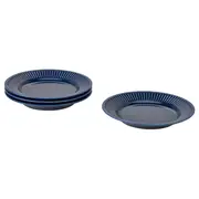 STRIMMIG side plate, stoneware blue, 21 cm