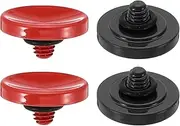 uxcell Camera Shutter Button, 2 Pack Soft Shutter Release Button Pure Copper Camera Button Concave Suitable for Nikon for Fujifilm for Leica DSLR/SLR Camera, Red Black