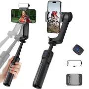 27" Foldable Gimbal Stabilizer Portable Built-in Extension Rod & Tripod, X2 A...