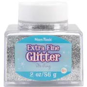 Extra Fine Glitter 2oz-Silver (Pack of 4)