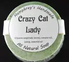 CRAZY CAT LADY Cold Process Soap Green Catnip, Lavender and Lemon Body and Hand